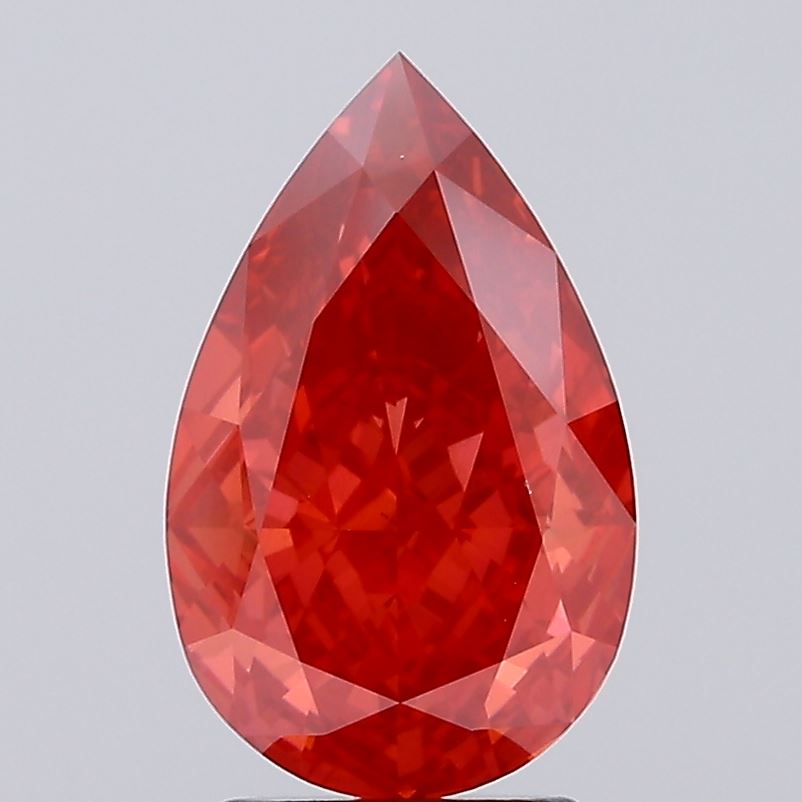 3.31ct Pear Fancy Vivid Red VS1 IGI