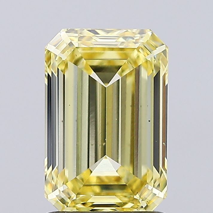 2.01ct Emerald Fancy Intense Yellow VS1 IGI
