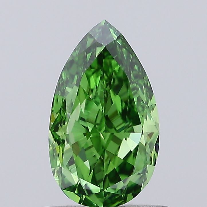 1ct Pear Fancy Vivid Green VVS2 IGI