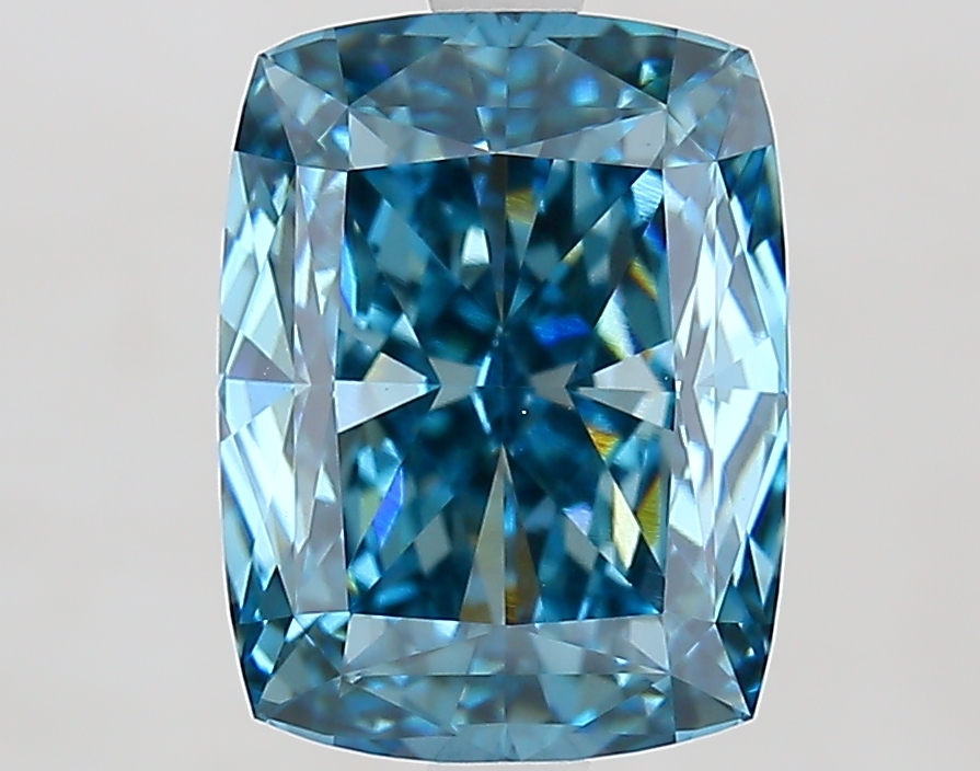 Cushion 4.03ct Fancy Vivid Blue VS1