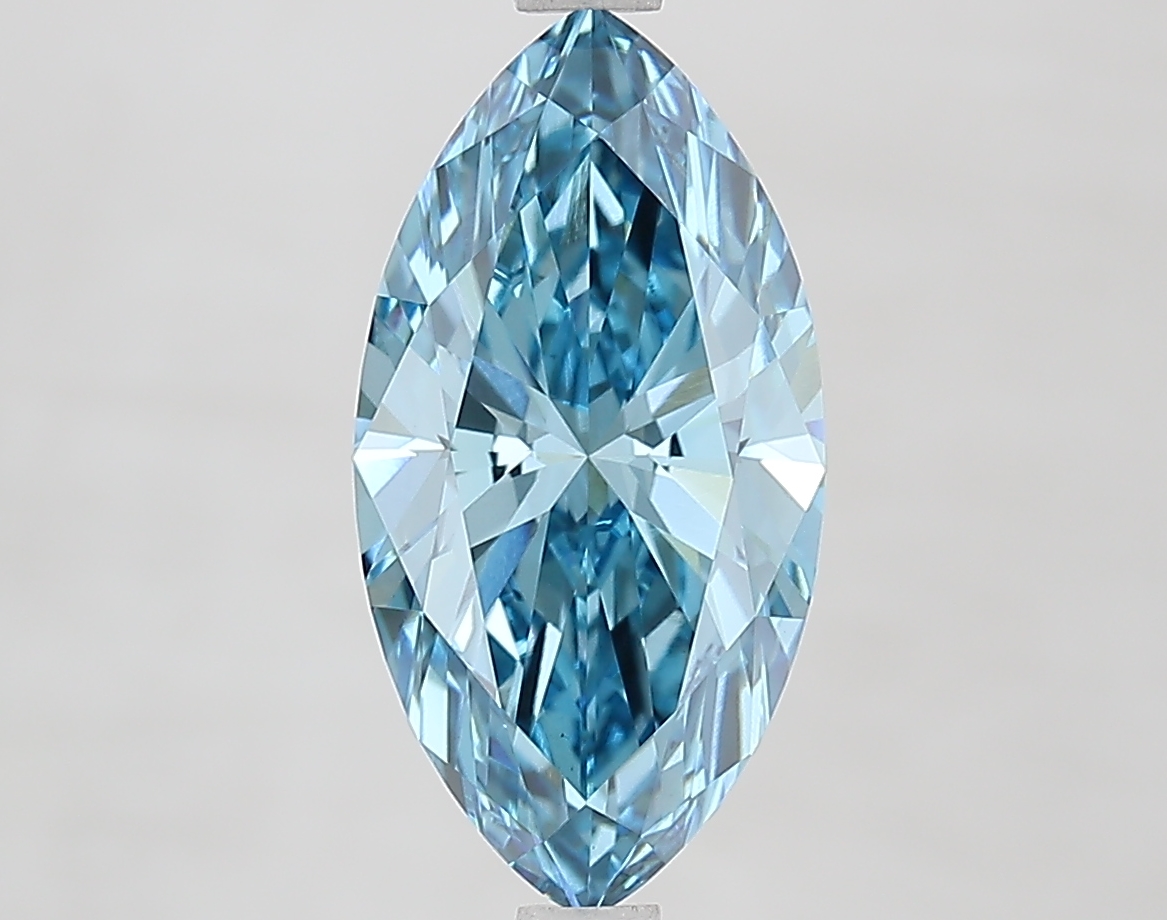 2.51ct Marquise Fancy Vivid Blue VS1 IGI