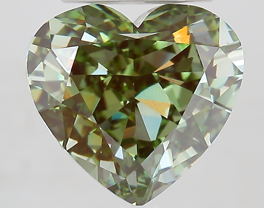Heart 5.02ct Fancy Vivid Green VVS2