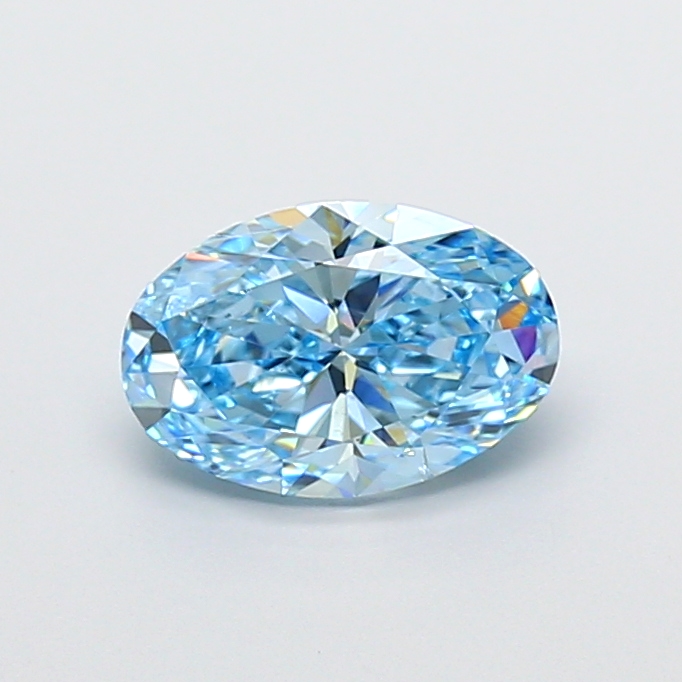 1.58ct Oval Fancy Vivid Blue SI1 IGI