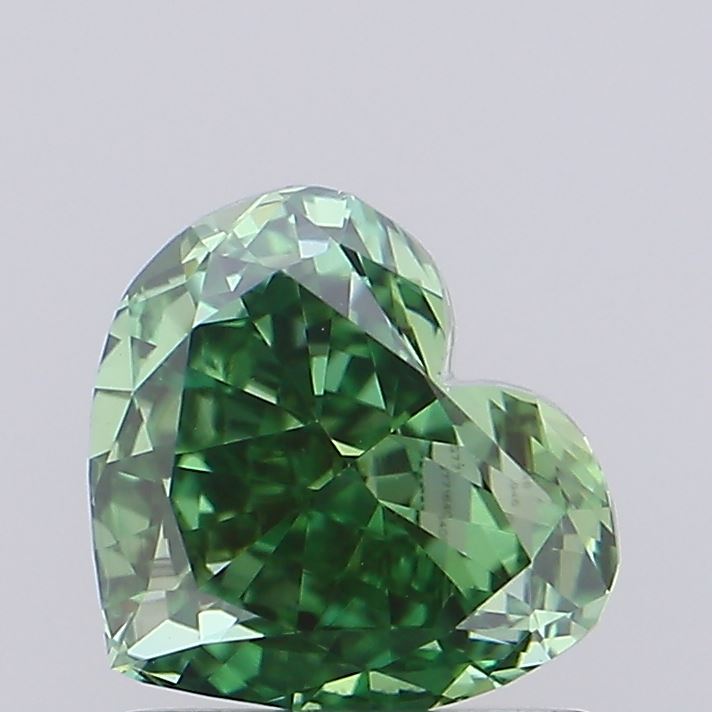 1.06ct Heart Fancy Vivid Green VVS2 IGI