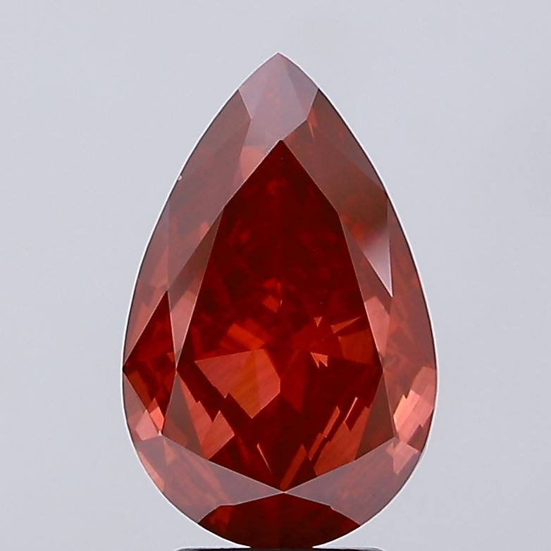 4.06ct Pear Fancy Deep Red VS1 IGI