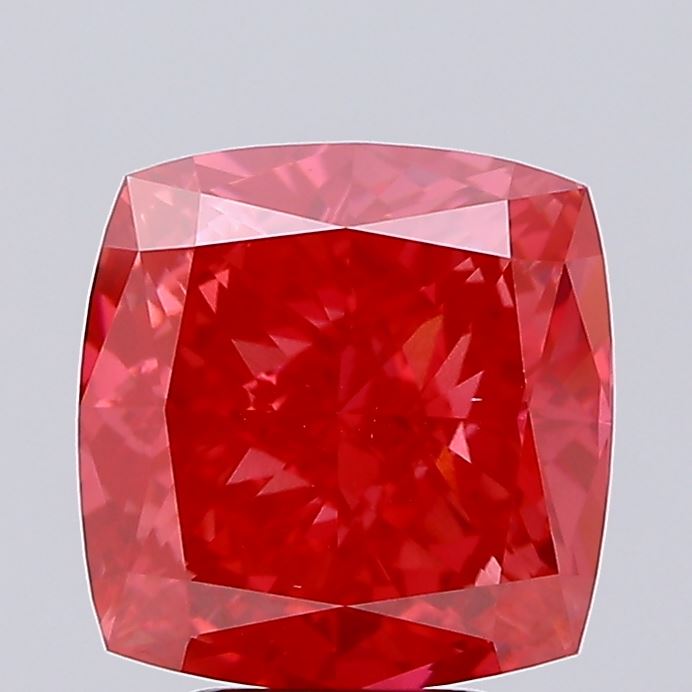 5.5ct Cushion Modified Fancy Vivid Red VS1 IGI