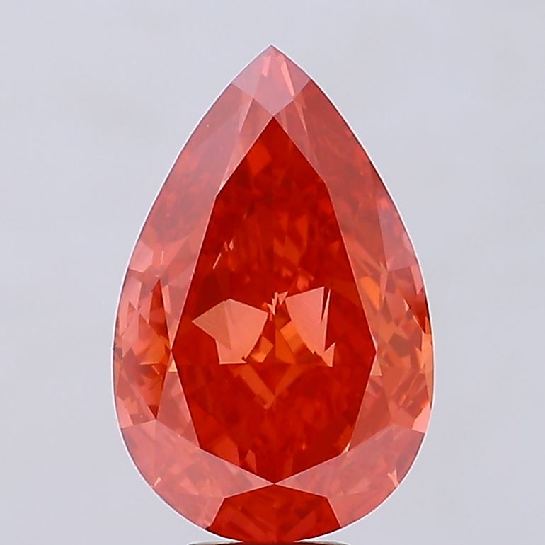 10.1ct Pear Fancy Vivid Red VS1 IGI