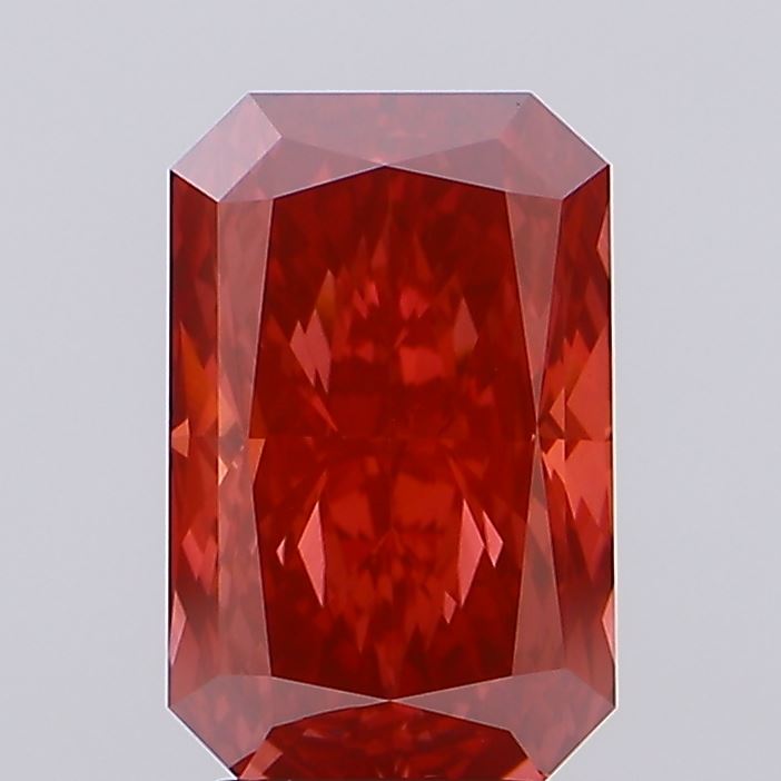 3.8ct Radiant Fancy Vivid Red VS1 IGI
