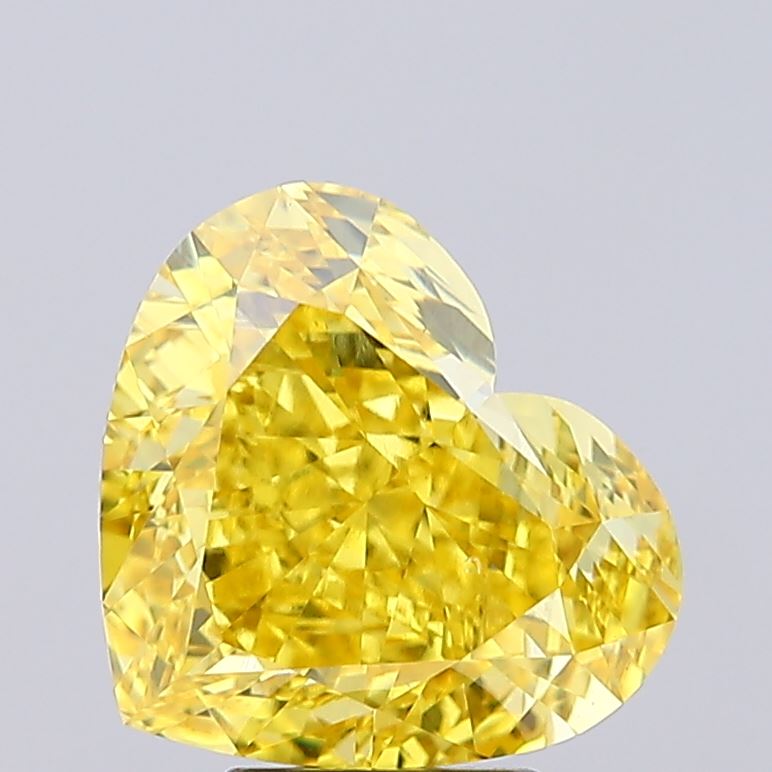 6.12ct Heart Fancy Vivid Yellow VS2 IGI