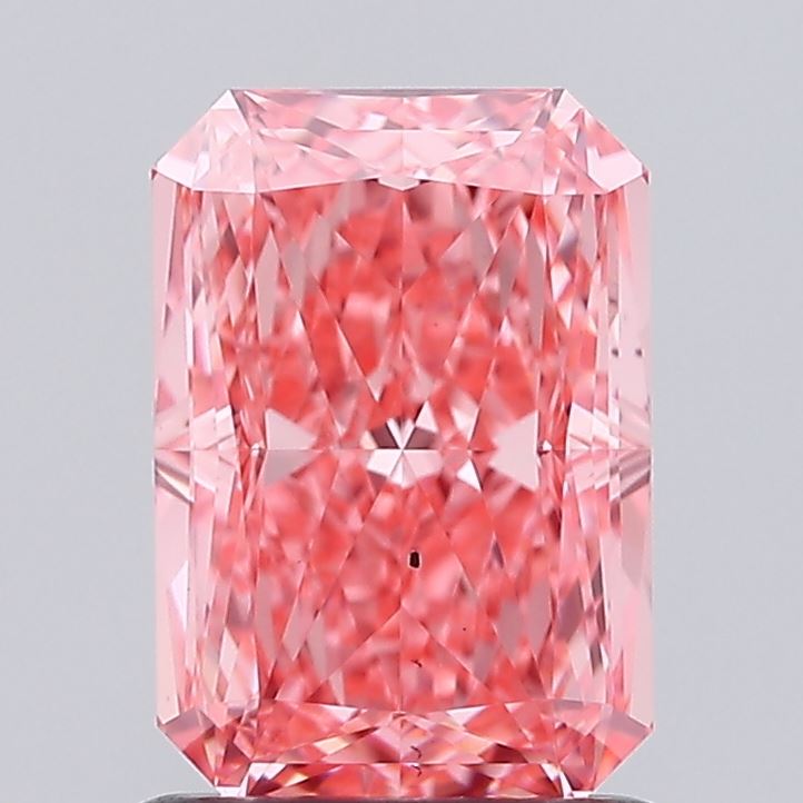 1.28ct Radiant Fancy Vivid Pink VS2 IGI