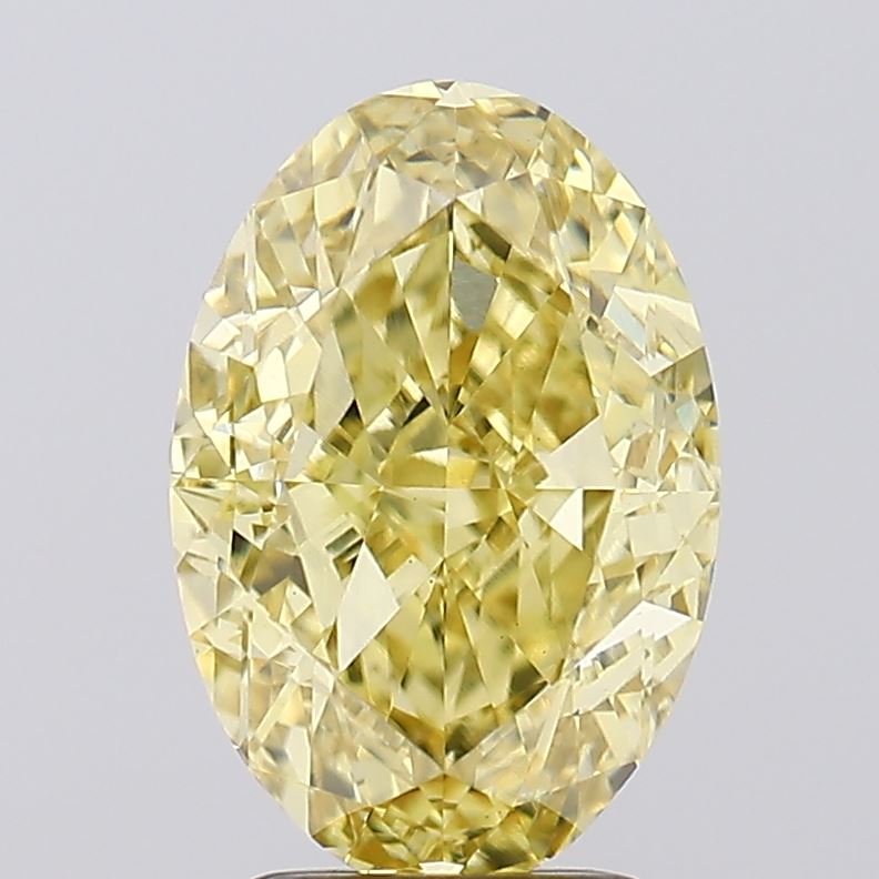 4.04ct Oval Fancy Intense Yellow VVS2 IGI