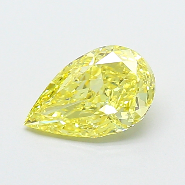 0.86ct Pear Fancy Vivid Yellow VVS2 IGI