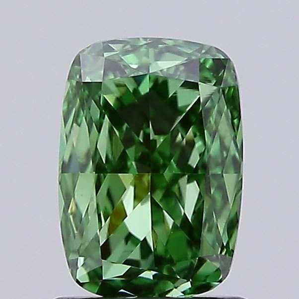 1.11ct Cushion Fancy Vivid Green VS1 IGI
