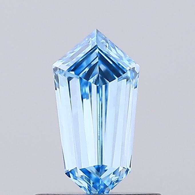0.57ct Shield Fancy Vivid Blue VVS2 IGI