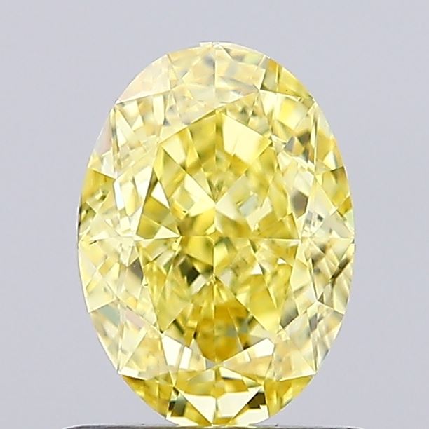 1ct Oval Fancy Intense Yellow VS1 IGI