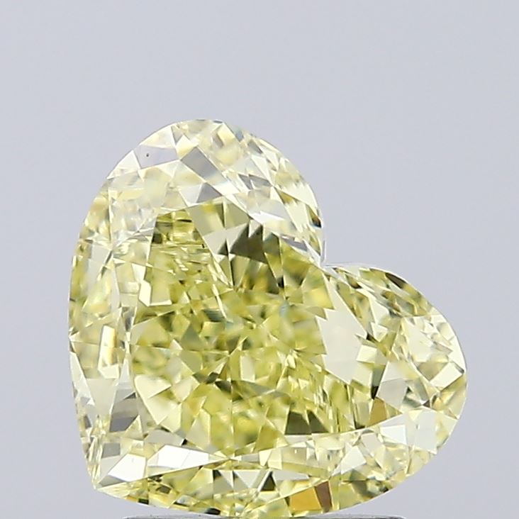 2.36ct Heart Fancy Intense Yellow VVS2 IGI