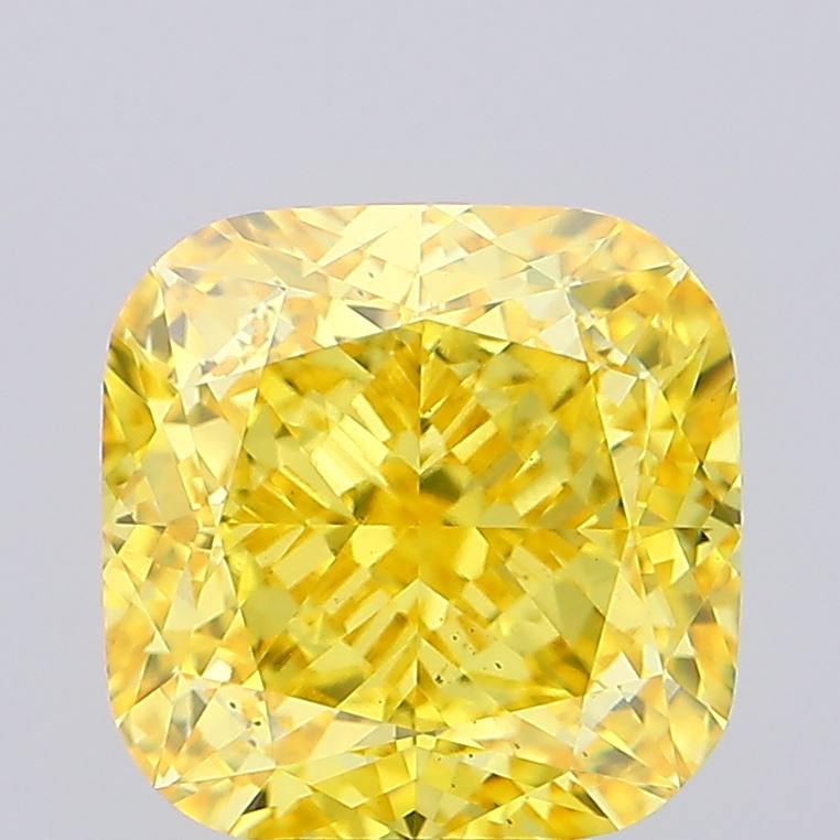 8.44ct Cushion Modified Fancy Vivid Yellow VS2 IGI