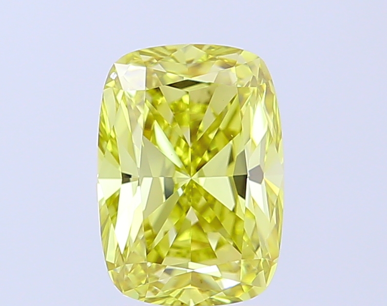 2.51ct Cushion Fancy Intense Yellow VVS2 IGI