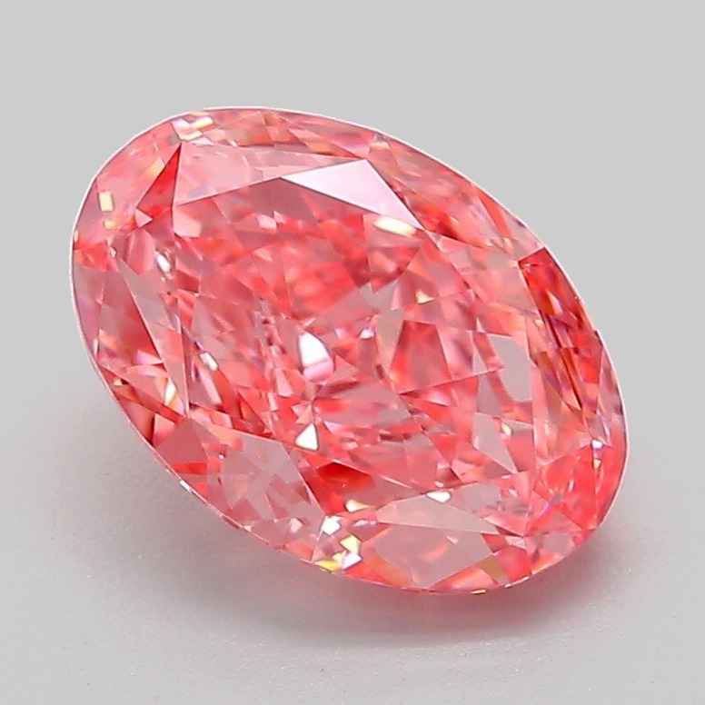 2.08ct Oval Fancy Vivid Pink VVS2 IGI