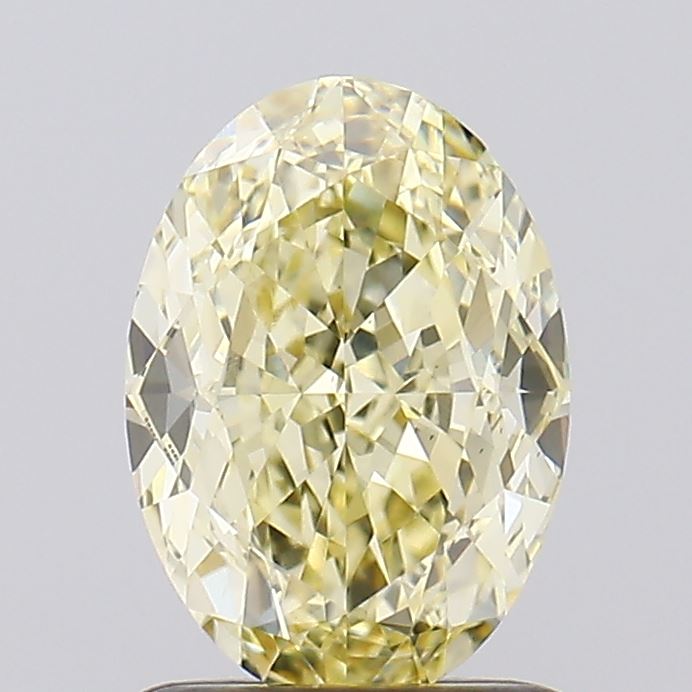 1.53ct Oval Fancy Yellow VS1 IGI