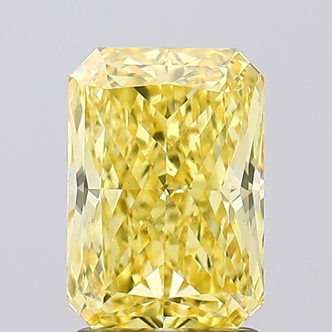 2.05ct Radiant Fancy Intense Yellow VS1 IGI
