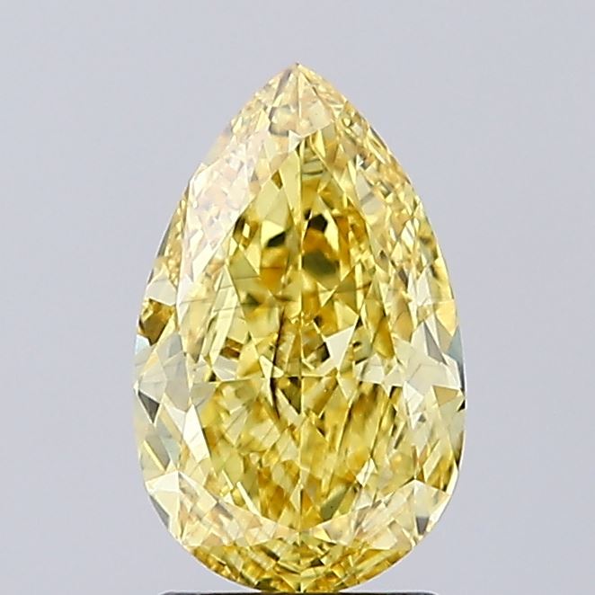 2.02ct Pear Fancy Vivid Yellow SI1 IGI