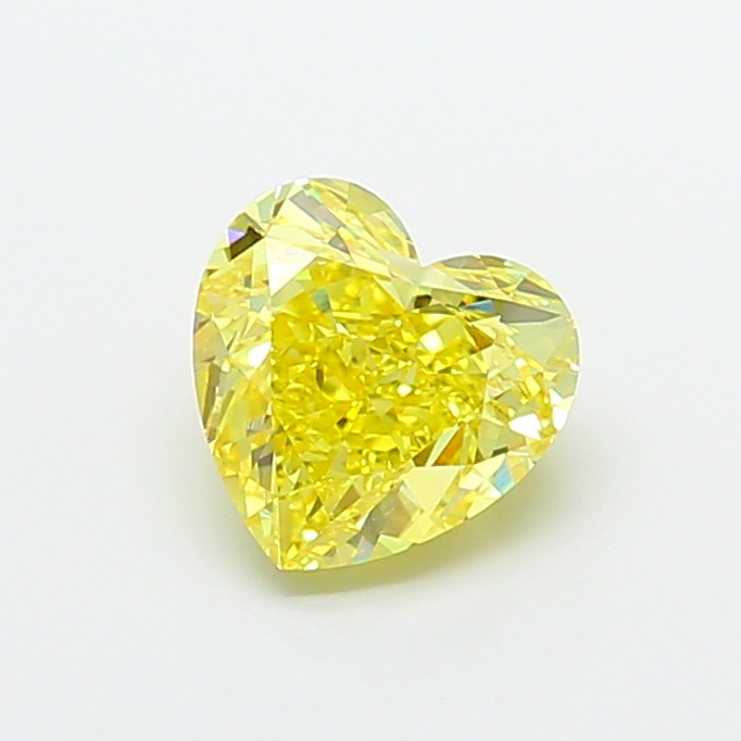 2.71ct Heart Fancy Vivid Yellow VS1 IGI