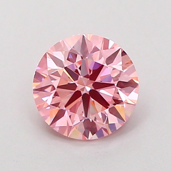 0.93ct Round Fancy Intense Pink VS2 IGI