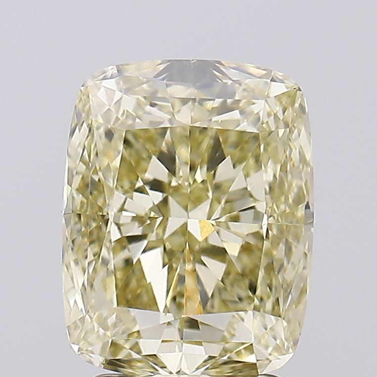 3.02ct Cushion Fancy Grayish Yellow VS1 IGI