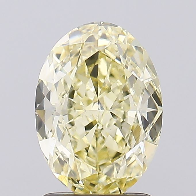 2.04ct Oval Fancy Yellow VS2 IGI