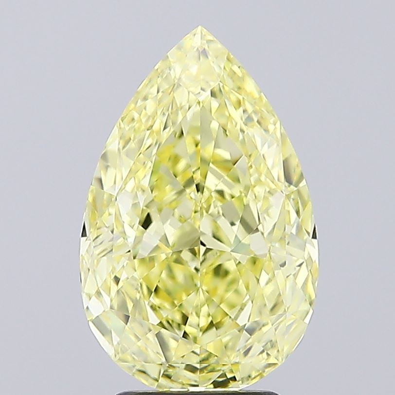 3.86ct Pear Fancy Intense Yellow VS1 IGI