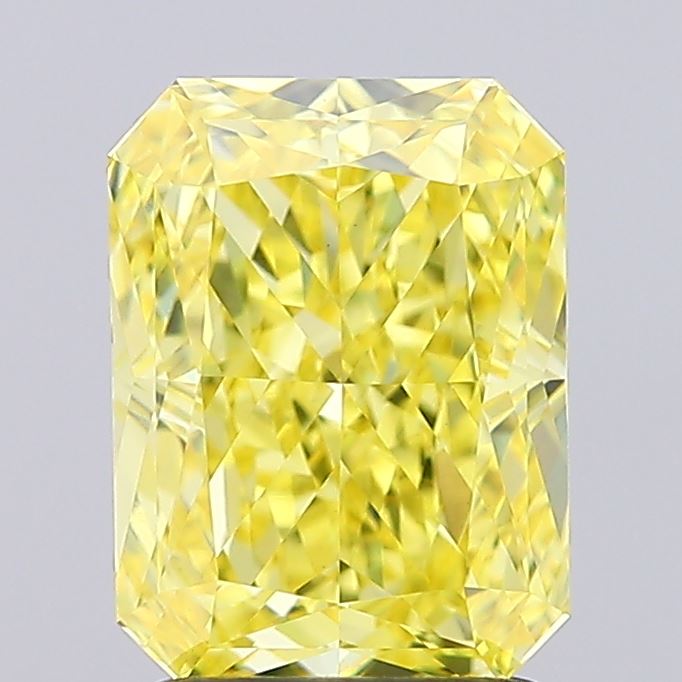 1.96ct Radiant Fancy Vivid Yellow VVS2 IGI