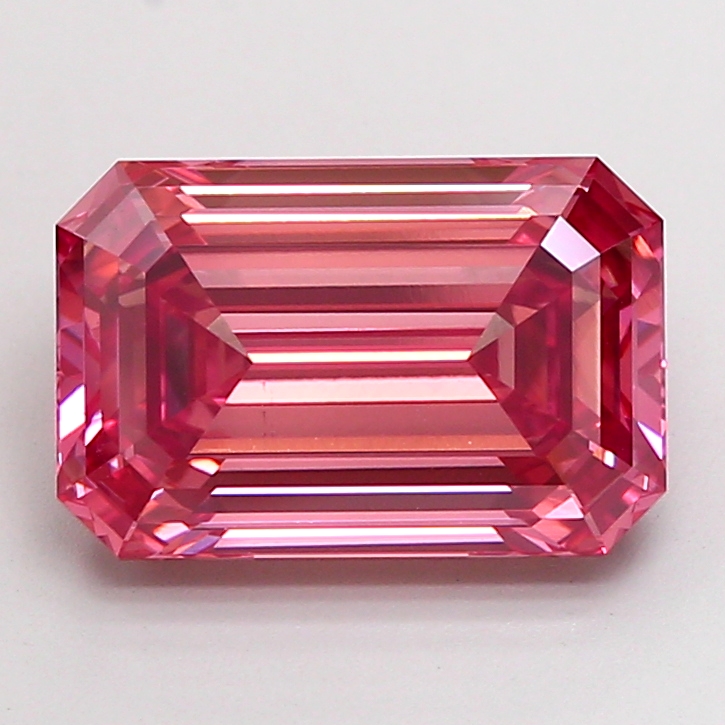 4.85ct Emerald Fancy Vivid Pink VS2 IGI