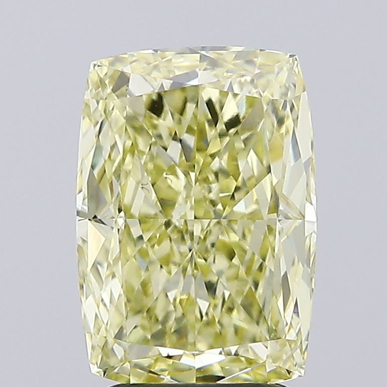 3.1ct Cushion Fancy Intense Yellow VS1 IGI