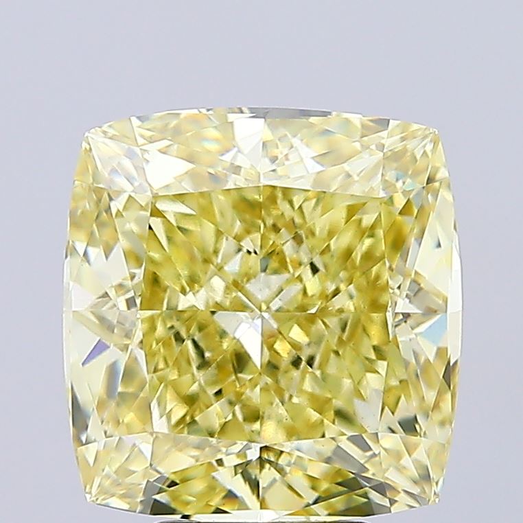 7.03ct Cushion Modified Fancy Intense Yellow VS2 IGI