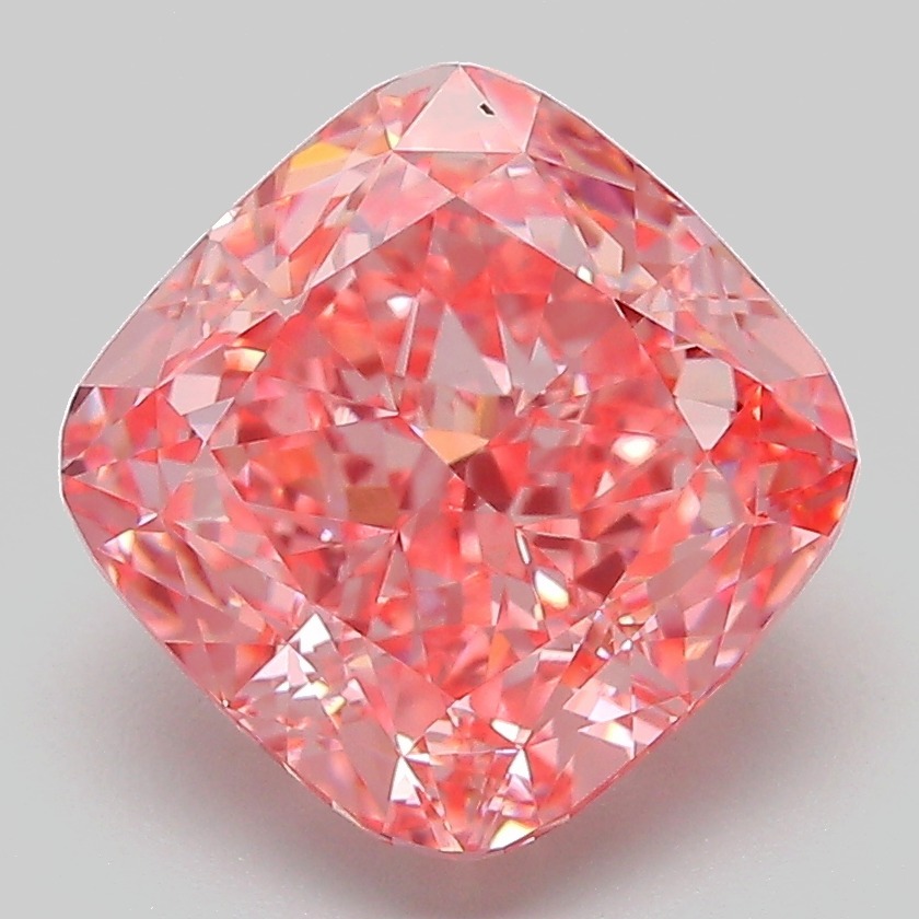 4.08ct Cushion Modified Fancy Vivid Pink VVS2 IGI
