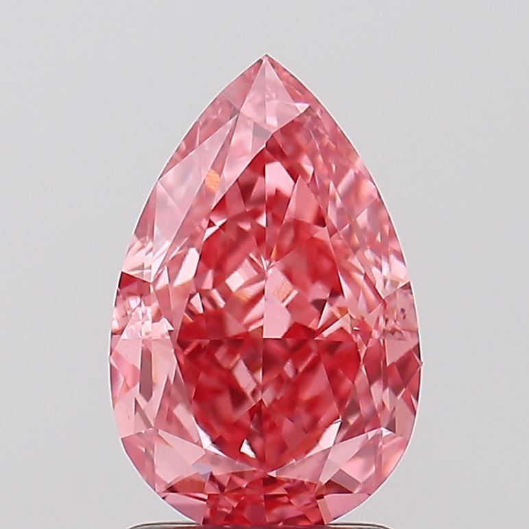 2.01ct Pear Fancy Vivid Pink VS1 IGI