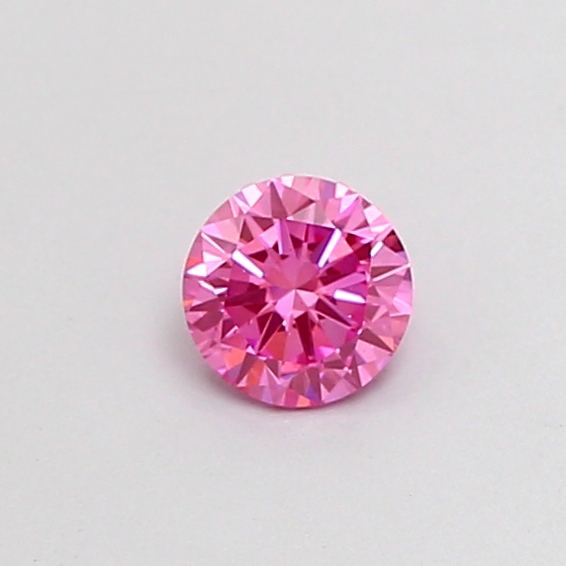 0.32ct Round Fancy Vivid Pink VS2 IGI