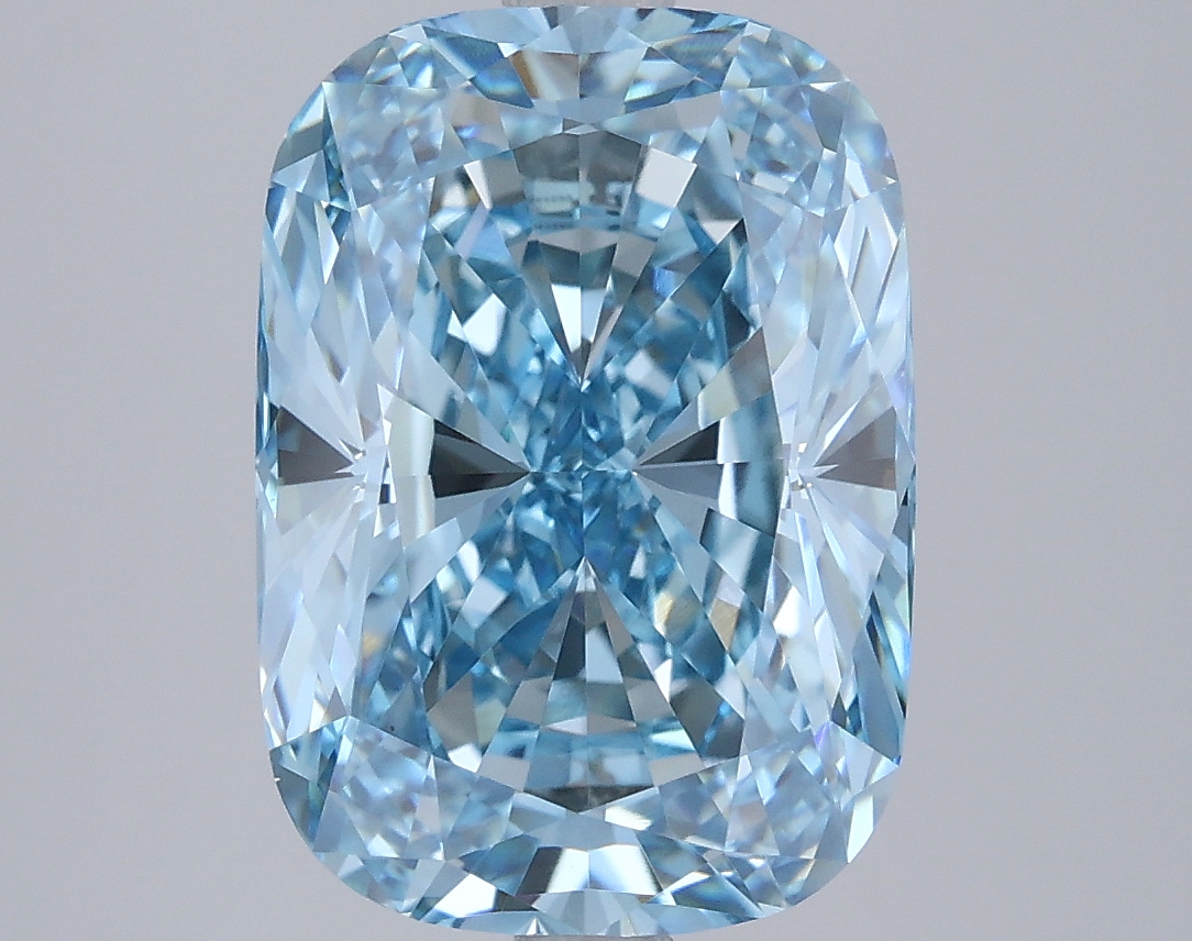 4.56ct Cushion Fancy Vivid Blue VS1 IGI