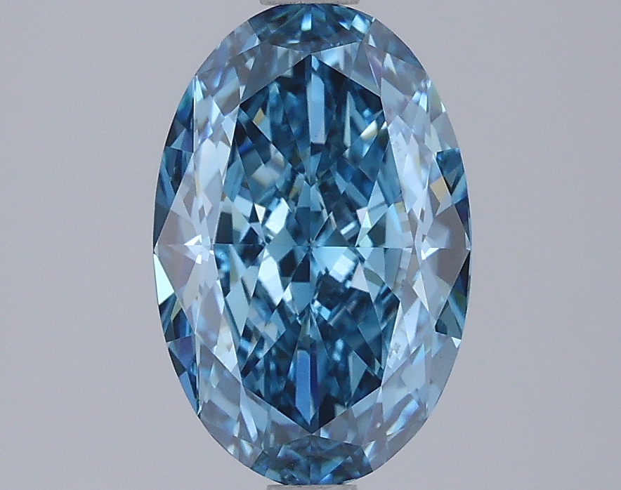 2.39ct Oval Fancy Vivid Blue VS1 IGI