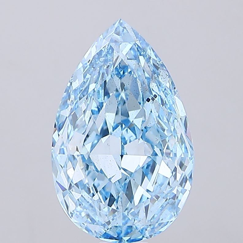28.03ct Pear Fancy Vivid Blue SI1 IGI