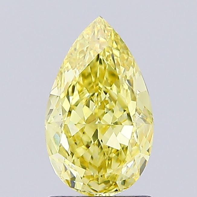1.58ct Pear Fancy Intense Yellow VS1 IGI