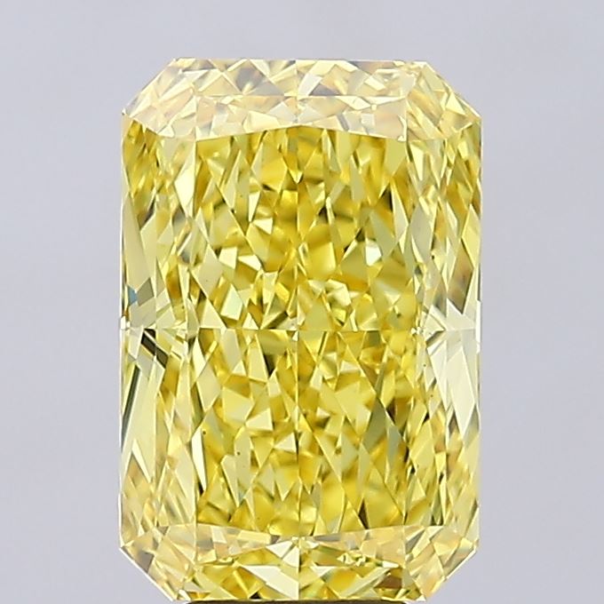 6.51ct Radiant Fancy Vivid Yellow VVS2 IGI