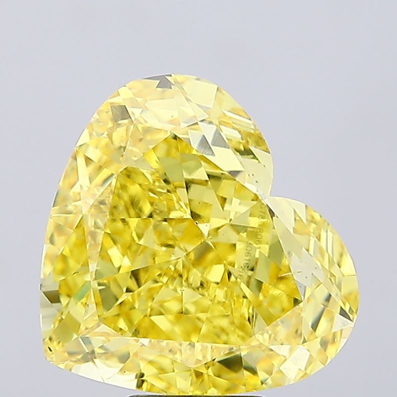 10.09ct Heart Fancy Vivid Yellow VS2 IGI