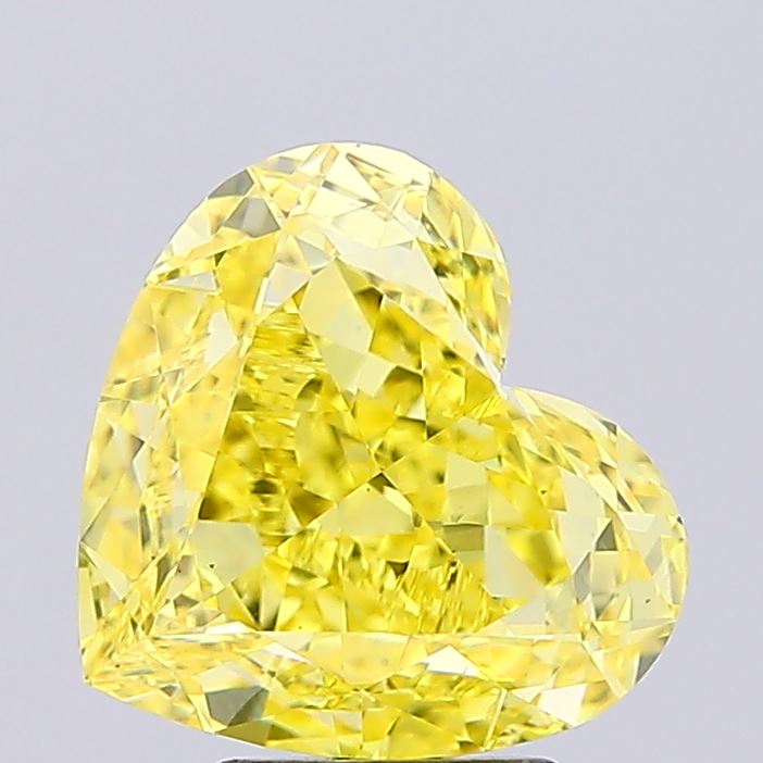 4.75ct Heart Fancy Vivid Yellow VS1 IGI
