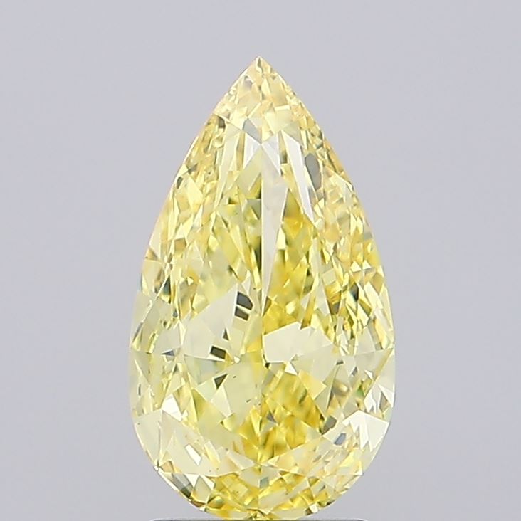 2.52ct Pear Fancy Vivid Yellow VS1 IGI