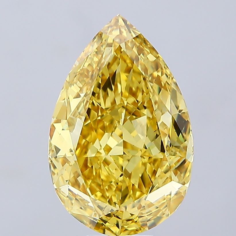 13.02ct Pear Fancy Intense Yellow VS1 IGI