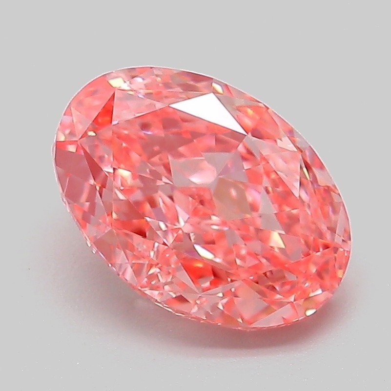 2.1ct Oval Fancy Vivid Pink VVS2 IGI