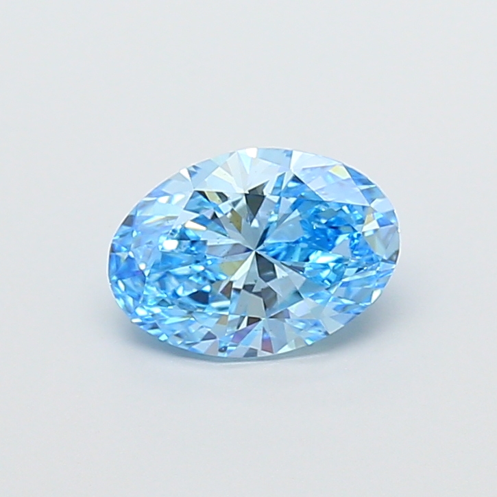 1.51ct Oval Fancy Vivid Blue VS2 IGI