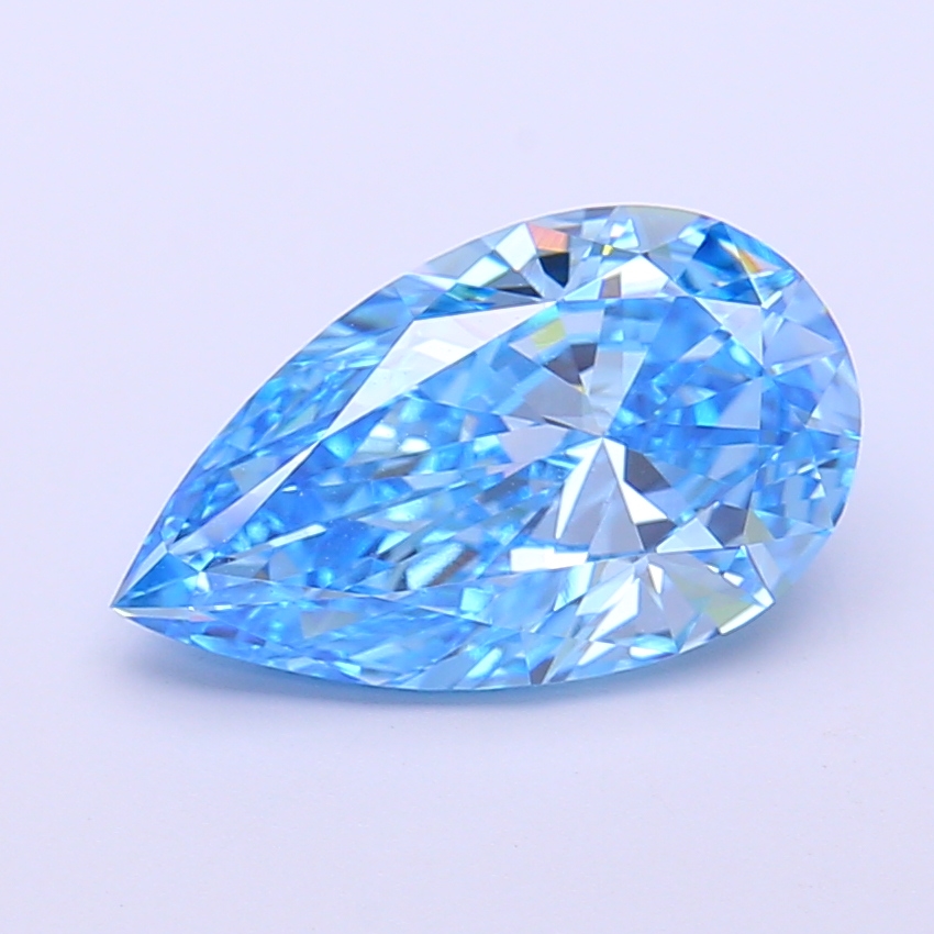 2.51ct Pear Fancy Vivid Blue VVS2 IGI